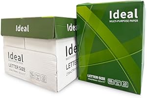 MilaMima 5000 Sheets Copy Printer Paper, 10 Reams, 8.5 x 11 Letter Size, 20 lb, 92 Bright, 30% Recycled & Virgin Pulp Blend, 