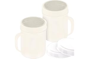 Set of 2 6 Ounce Ivory Powdered Sugar Shaker Duster