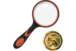 MoKo 6X Handheld Magnifying Glasses, High Definition Magnifying Glass, Small Handheld Magnifier for Seniors Reading, Small Pr