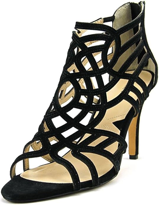open toe suede shoes