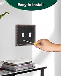 TREEWELL 2-Pack Double Toggle Light Switch Cover
