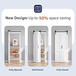 FREDBECK 32X84(Double 16x84) White Bifold Barn Door