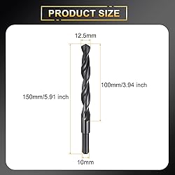 HARFINGTON 12.5mm Drill Bit 10mm Reduced Shank