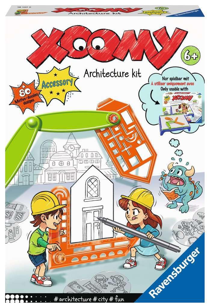 Ravensburger Xoomy Architecture Kit 18147 - Creative Drawing and Painting for Children from 6 Years
