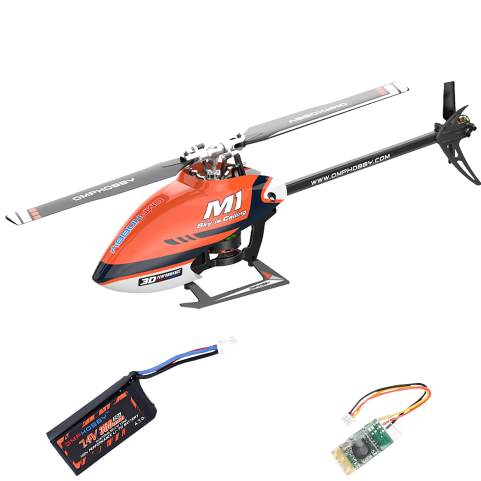 Photo 1 of Buddy RC OMPHOBBY M1 V1 RC Helicopter for Adults - 6CH 3D Aerobatic RC Helicopters Outdoor with Dual Brushless Direct-Drive Motors, Outdoor Mini RC Aircraft for Advanced Pilots?BNF Version, Orange?