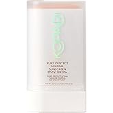 Kopari PURE PROTECT 100% Mineral Sunscreen Stick SPF 50+ Clear Zinc Oxide Face and Body Sunscreen with Hydrating Argan Oil, Shea Butter, Sheer Finish, Ultra-Portable, for Easy Reapplication