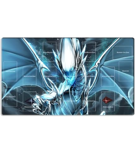 Amazon.com: New Mlikemat Playmat Blue-Eyes White Dragon TCG CCG