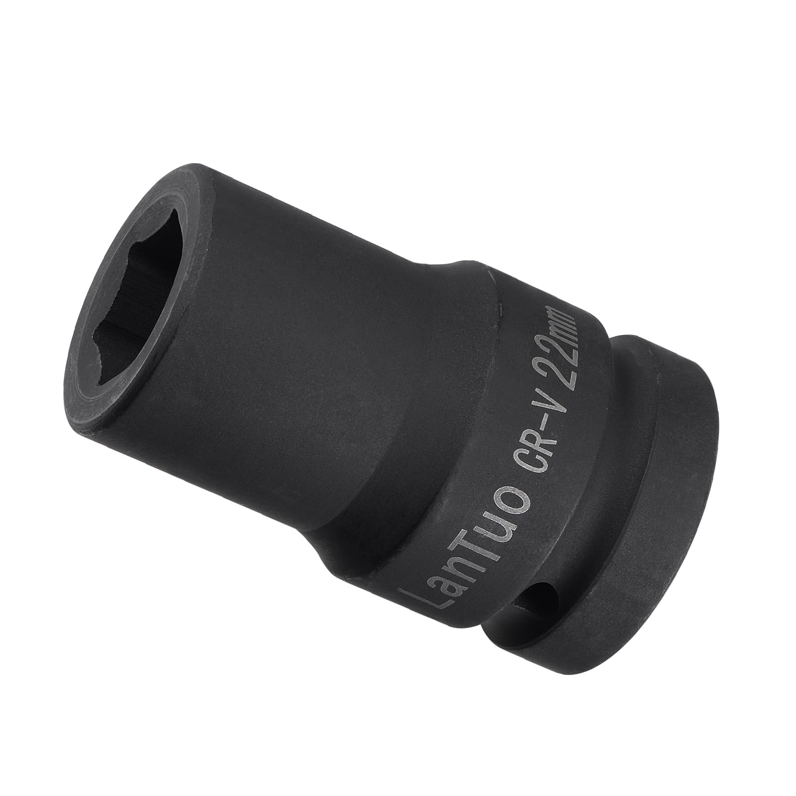 CoCud 6-Point Impact Socket, 1" Drive 22mm Socket, CR-V Radiused Corner Design Standard Metric Socket - (Applications: for DIY, Automobile Repairs, Manufacturing)