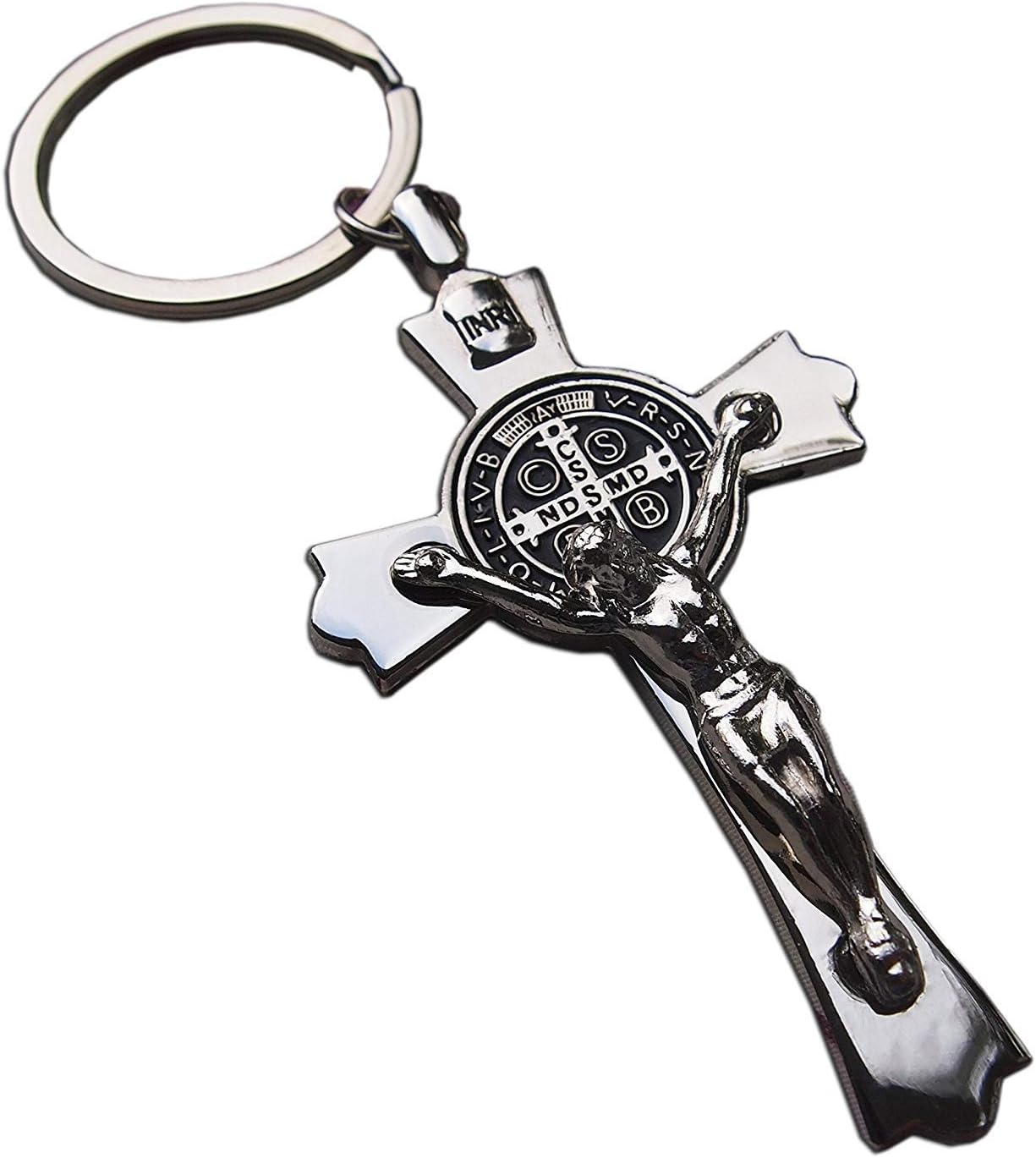 Jesus Crucifix Keyring Holy Cross Keychain Faith Religious Catholic