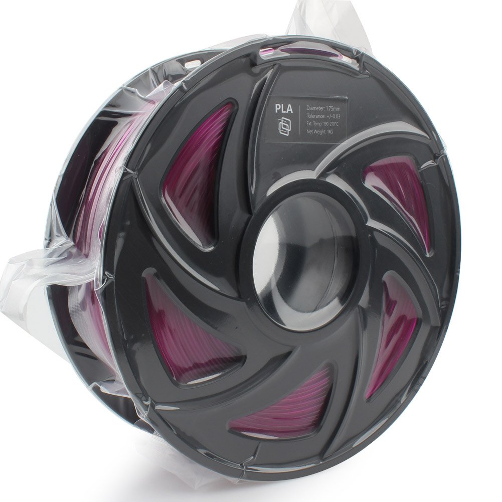 CREOZONE PLA 3D Printer Filament Clear Purple 1.75mm 1KG, 3D Printing Supplies, Dimensional Accuracy +/- 0.03mm, 2.2 LBS Spool, 3D Print Filament 1.75 for Most 3D Printer & 3D Pen