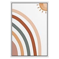 SIGNWIN Framed Canvas Wall Art Nordic Rainbow Canvas Prints Home Artwork Decoration for Living Room,Bedroom - 16