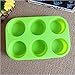Allforhome 6 Round Silicone Cup Cake Molds Cake Baking Pans Muffin Cups Handmade Soap Molds Bath Bomb Chocolate Craft Art Soap Mousse Cake DIY Molds