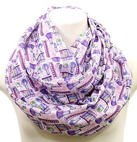 Handmade Science infinity Scarf birthday gift idea for her anniversary gift experiment scientist purple violet