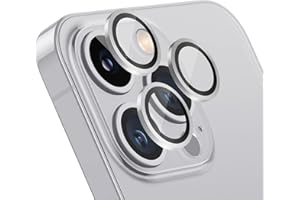 Uniwit Camera Lens Protector For iPhone 13 Pro/13 Pro Max,Aviation Aluminum 3D Ring,9H Tempered Glass,360 degree Protection,HD Clarity,4 Layers Unique Design,Full Coverage(Silver)