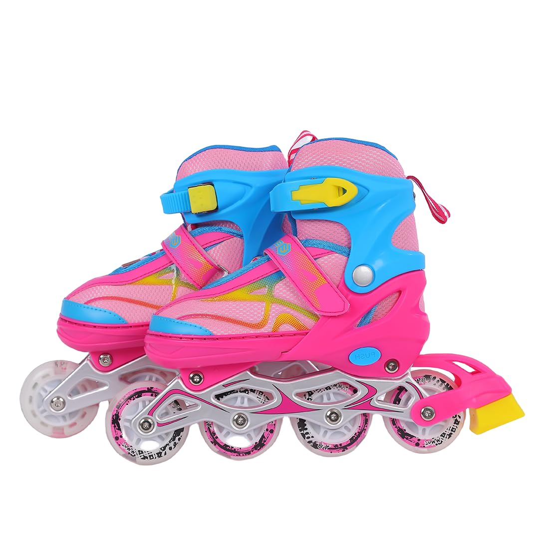 Endless EL1027 Inline Adjustable Skates | Aluminium Chassis and 70 mm PU Wheels | All Wheels Flash, ABEC 7 Bearings