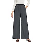 GRACE KARIN Womens Wide Leg Dress Pants, 2025 High Waisted Work Trousers, Business Casual Long Palazzo with Pockets
