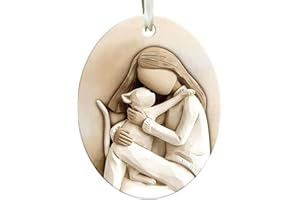 Cat Ornaments for Christmas Tree Decorations 2025 | Birthday, for Cat Lovers, Double - Sided Ceramic Christmas Tree Ornaments