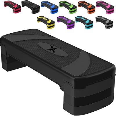 Xn8 Sports Exercise Stepper Adjustable Height 5/10/15 cm Sturdy Black