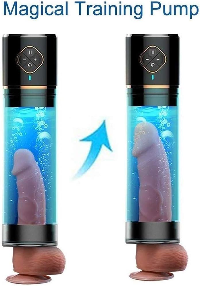 Men's Larger Viewing Window Vacuum Pumps Pines Extension Enhancer Prolong Pennis Pump Extender Stamina Trainer Best Gift for Boyfriend Toy for Men