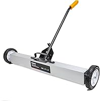 NEIKO 53418A 36-Inch Magnetic Pickup Sweeper with Wheels, Adjustable Handle, and Floor Magnet, Heavy-Duty Magnet to Pick Up N