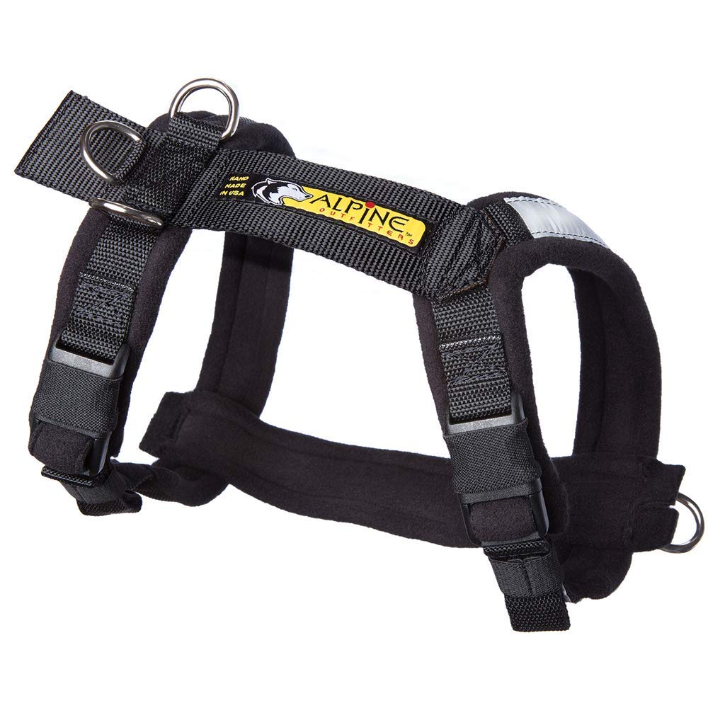 Adjustable Dog Harness, No-Pull D-Ring - Alpine Outfitters Urban Trail – Padded, Reflective, Multi-Use for Hiking, Running, and Everyday Wear - XLarge Black