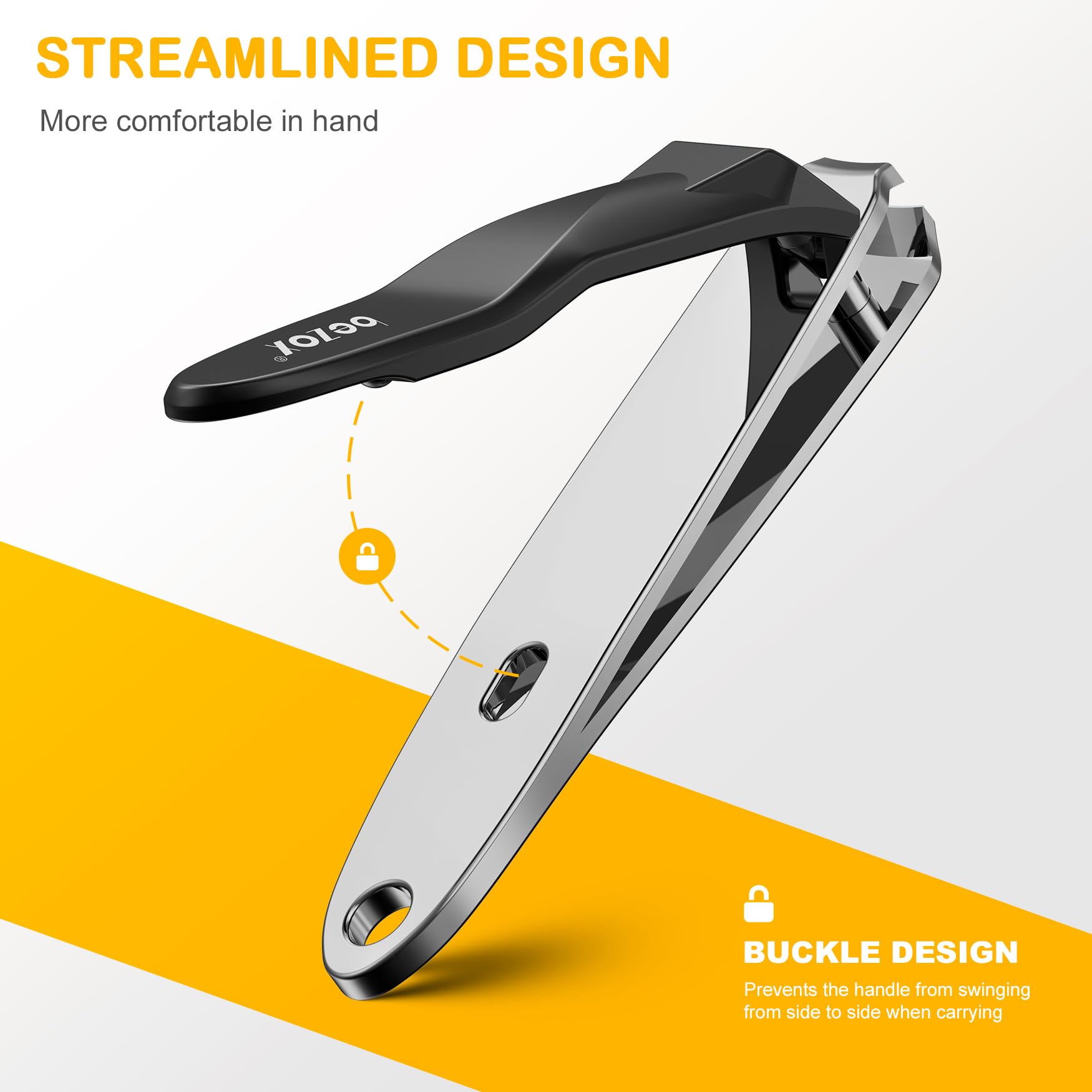 BEZOX Safe Baby Nail Clippers, Small Jaw Kids Nail Clipper Trimmers for Infants, Child and Toddlers, Precision Nail Grooming Tool for Tiny Fingers and Toes - Black