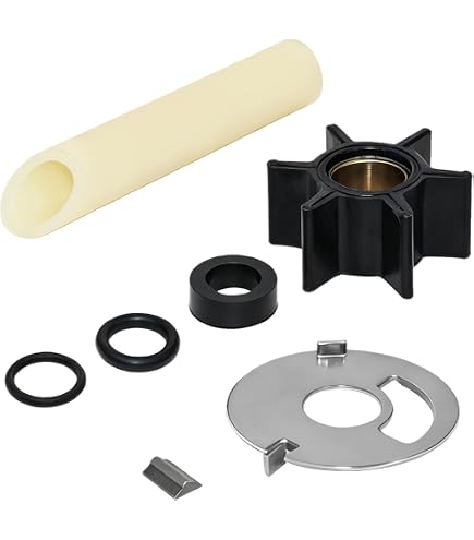 Turbine Pompe Eau Moteur Hors-bord – 6 Pales, Moyeu Laiton, Remplace Mercury 47-89981, 47-65957, 47-39074
