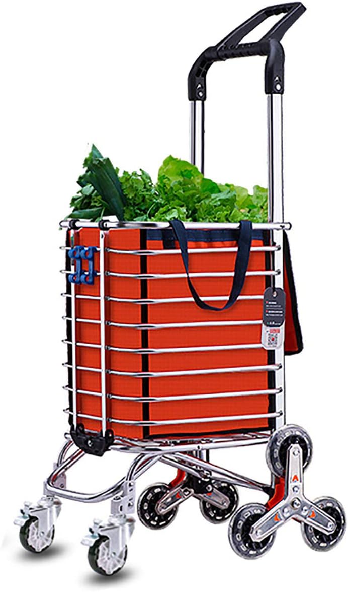 XIAOPENG Carrito Compra Plegable Carro de Dos Asas con Ruedas