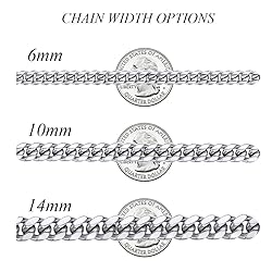 Neck Chains for Men Stainless Steel 22inch 10MM Hip