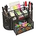 MyGift Metal Wire Mesh Desktop Supplies Organizer Caddy with 8 Compartments and Storage Drawer for Home Office School Dorm (Black))