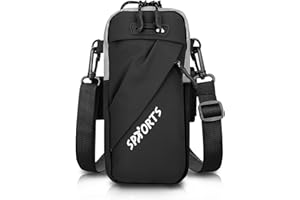 MultiValue Running Armband with Zipper Earphone Bag, Running Phone Holder for 6.5 Inch Phone Sports Phone Armband with Three 