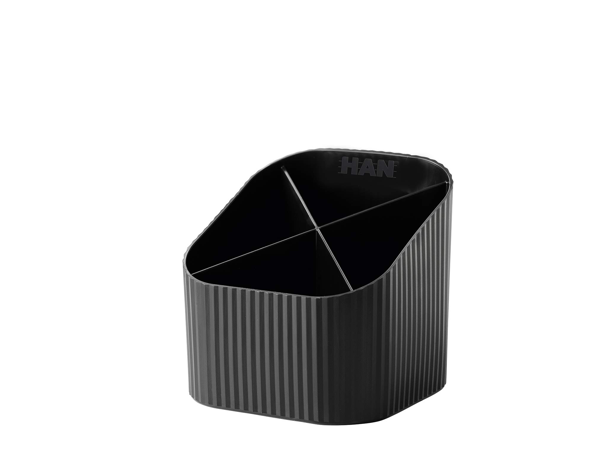 HAN Re-X-Loop Desk Organizer - Say Yes to 100% Recycled, Modern Young Design for All Stationery Supplies Black 17238-913