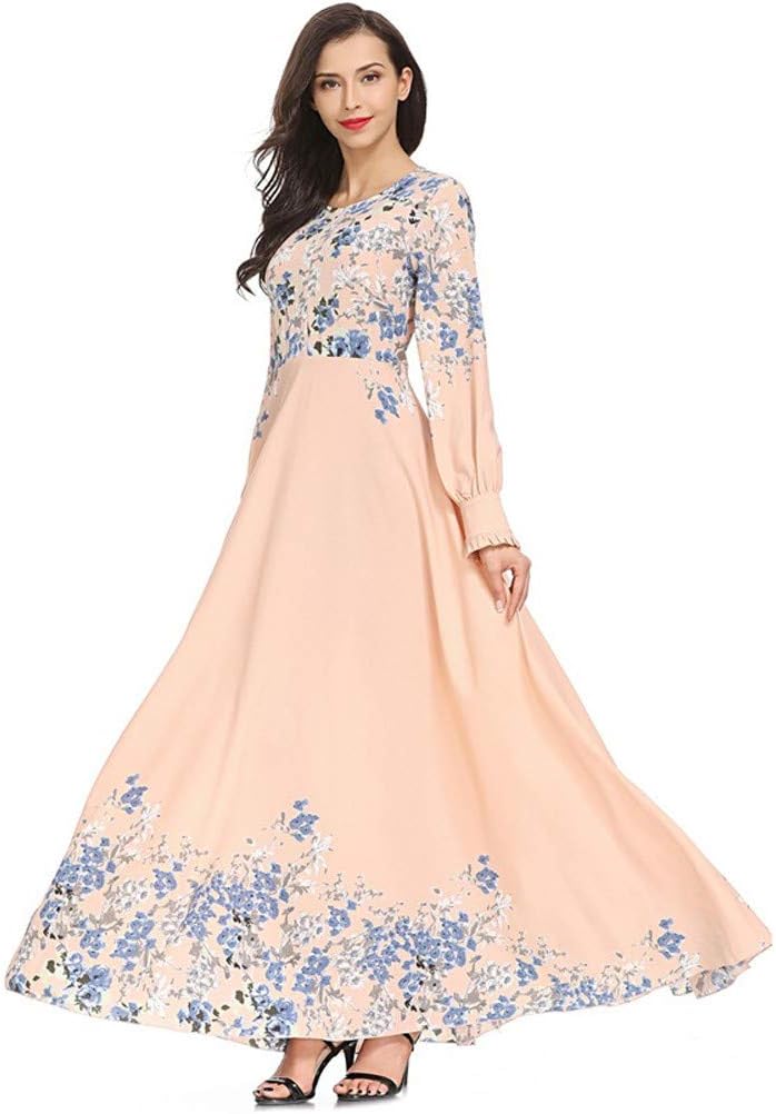 Islamic Clothing, Embroidery Women Jalabiya Muslim Abaya Maxi Dubai Dress, MITIY