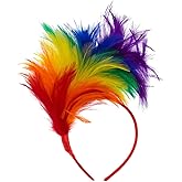 Abaodam Hairband - Colorful Feather Headpiece for Women, Adjustable Headband for Festivals, Christmas, Carnivals, Parties, Weddings, Performances