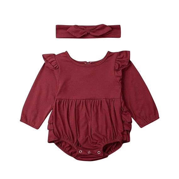 maroon onesie baby girl