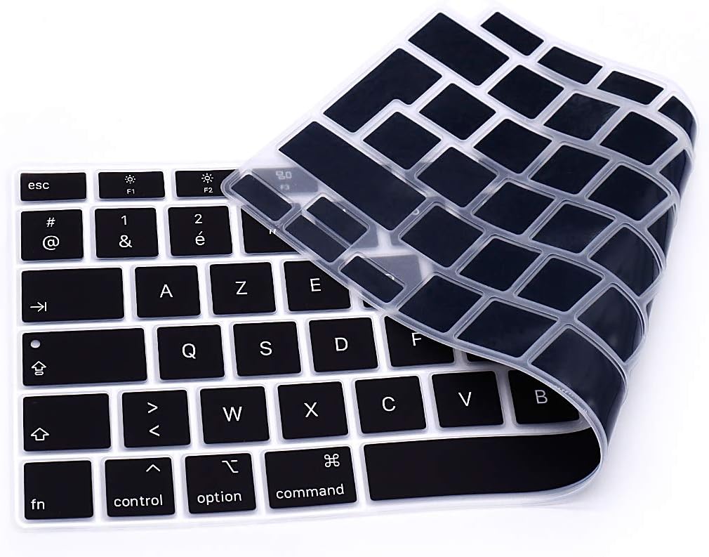MMDW French Language azerty Keyboard Cover A2179 Silicone Protective Skin Keyboard Protector for MacBook Air 13 inch with Touch ID A2337 M1 Chip European Layout - Image 4