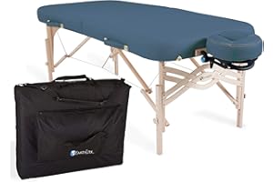 EARTHLITE Premium Portable Massage Table Package SPIRIT - Spa-Level Comfort, Deluxe Cushioning incl. Flex-Rest Face Cradle & Strata Face Pillow, Carry Case (30/32” x 73”) - Made in USA