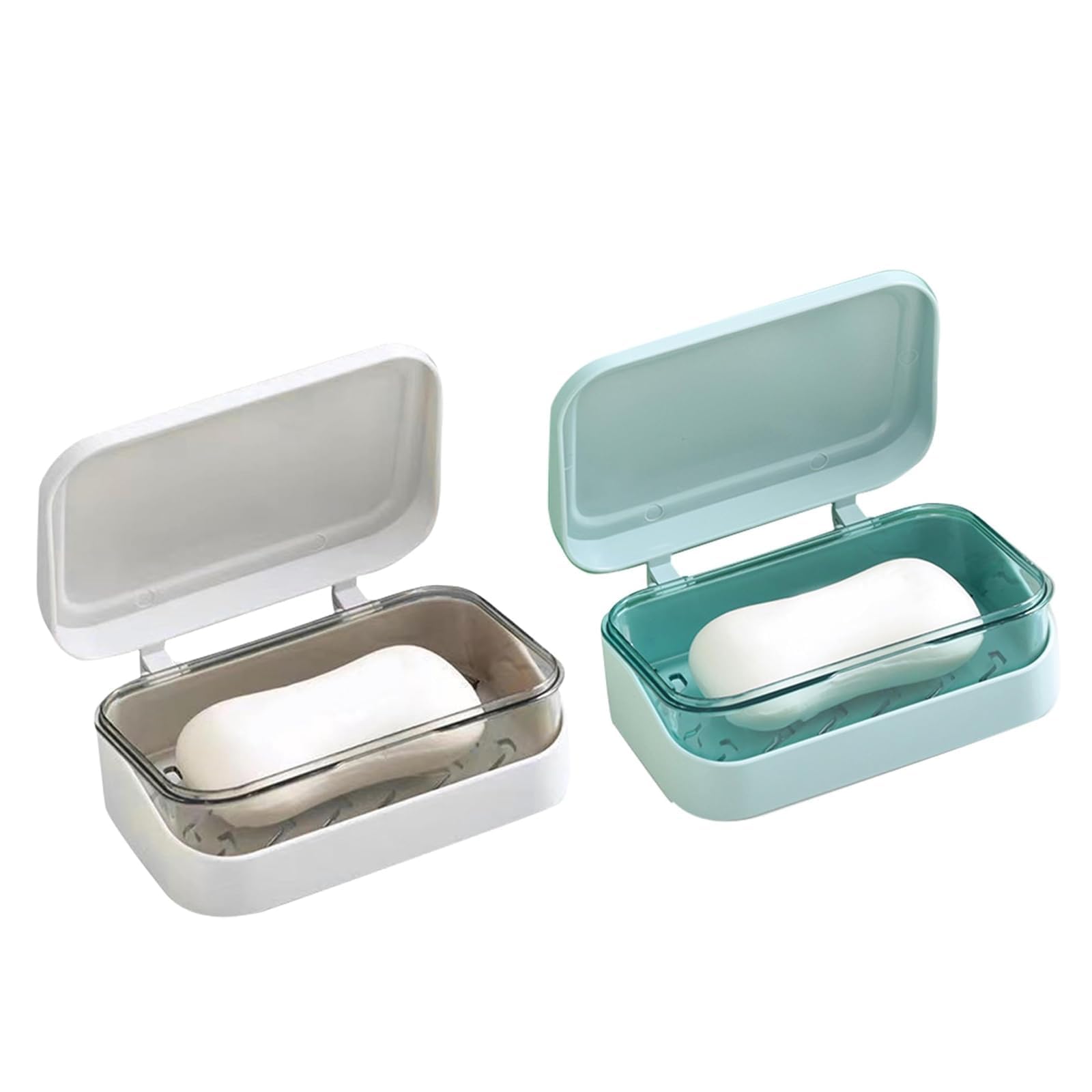 2pcs Soap Dish With Lid, Soap Holder, Travel Soap Case, Soap Holder, Soap Dishes, Portable Soap Dish Travel for Shower Travel