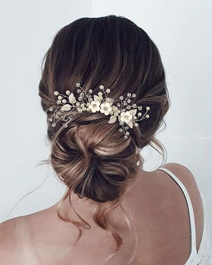 Unicra Peine Para El Pelo De Novia De Boda Accesorios Para El Pelo De La Novia Accesorio Para El Pelo De La Novia Para Amazon Es Belleza