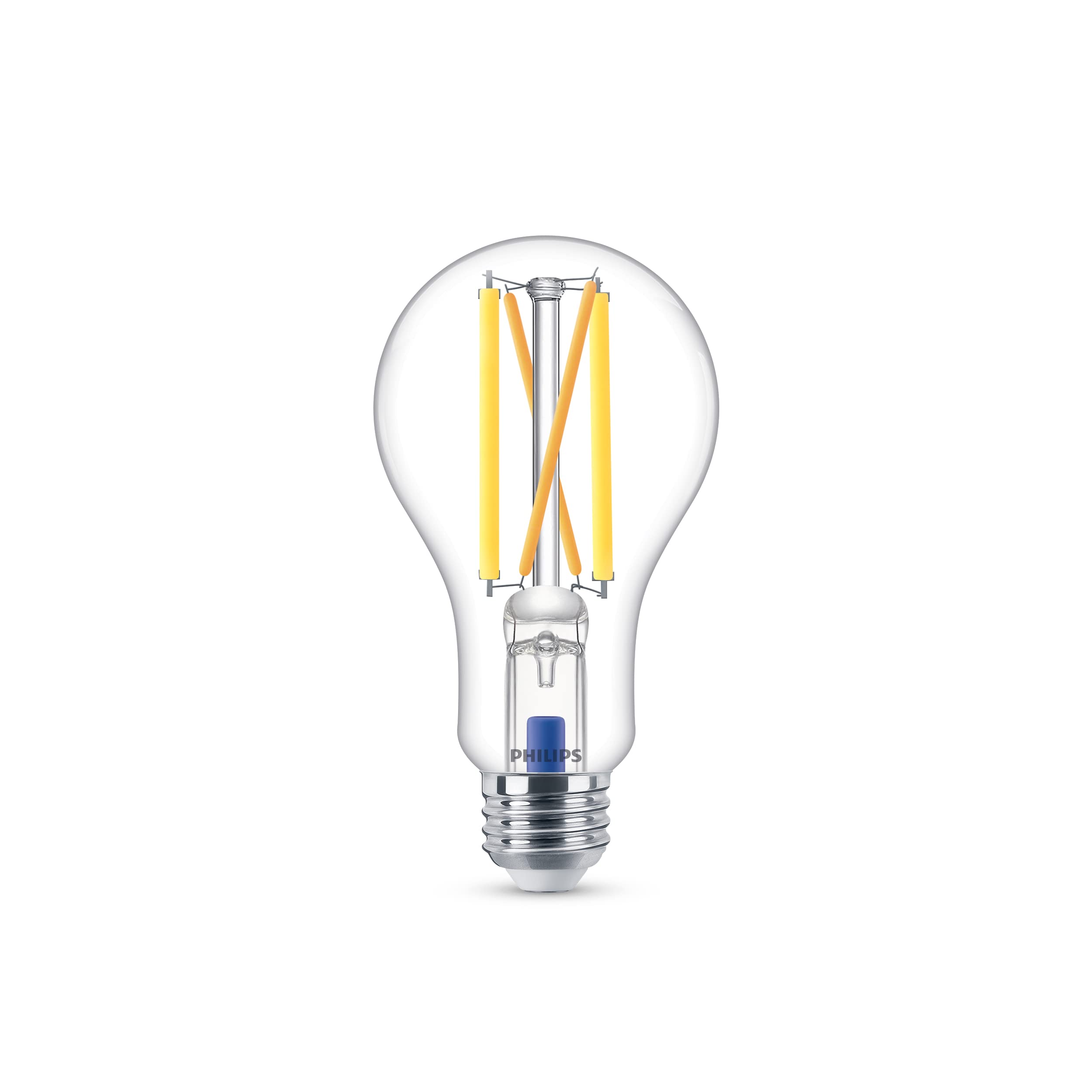 PHILIPS LED Flicker-Free Clear Dimmable A21 Light Bulb - EyeComfort Technology - 1600 Lumen – Soft White (2700K) – 13.5W=100W - E26 Base - Title 20 Certified - Ultra Definition - Indoor - 2-Pack