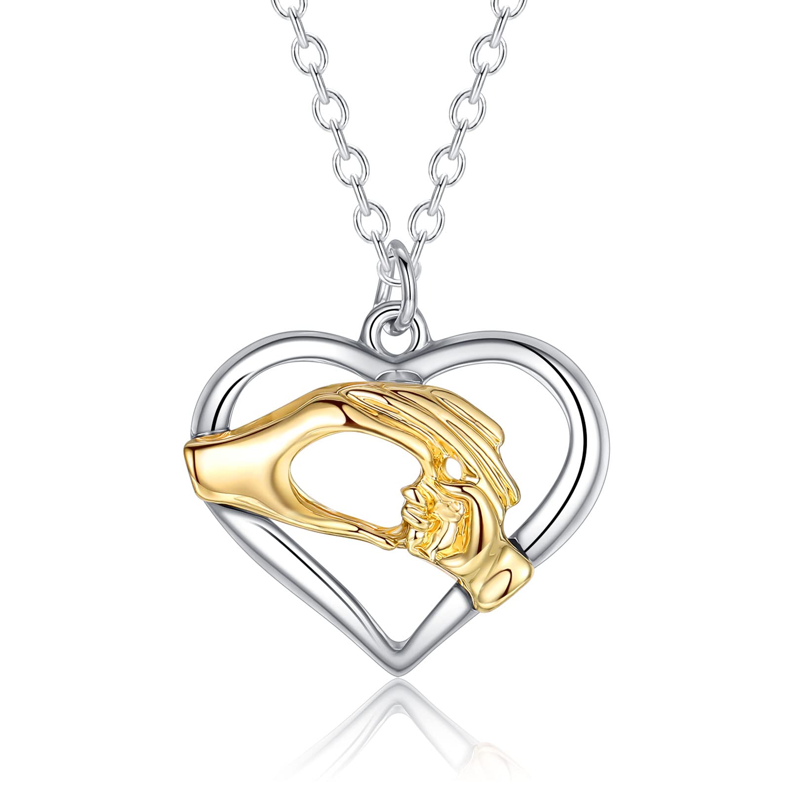 CERSLIMO Mothers Day Gifts from Daughter Son - Mum Gifts | Mother and Child Hand in Hand Necklaces | Gifts for Mum Mothers Day Birthday Christmas Gifts