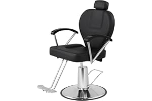 Hicomony Barber Chair for Home/Barbershop, Adjustable Reclining Salon Chair with Swivel Base, Heavy-Duty Modern Styling Chair for Hair Stylist,Stylish and Functional Hairstylist Chair