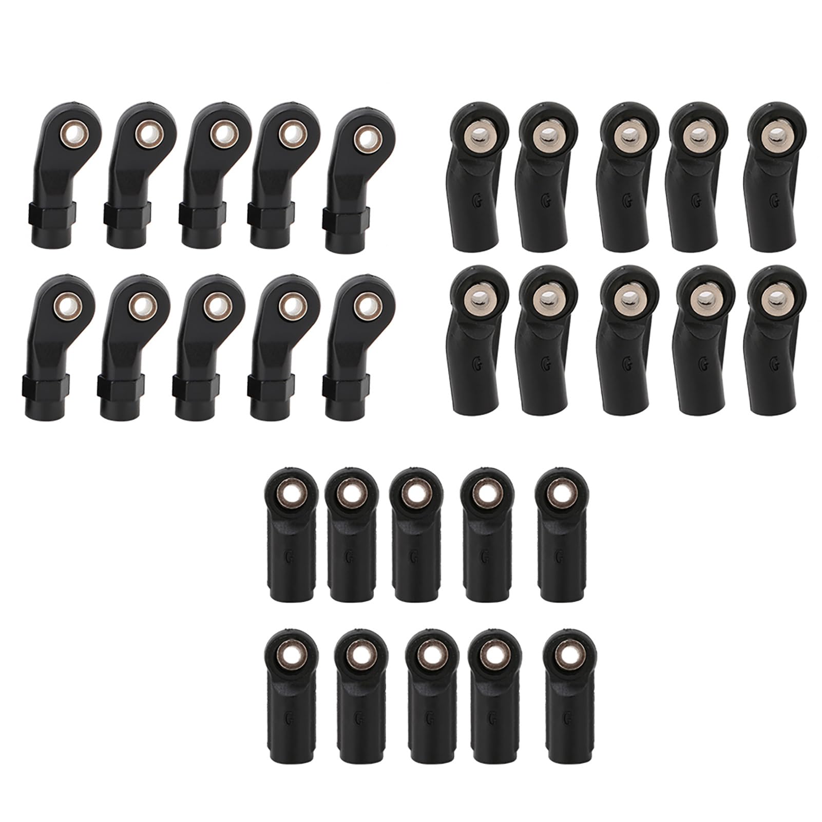 RC Car Ball End, 10PCS M4 Rod End Linkage Ball Head Compatible with Axial SCX 1/10 RC Car Crawler (Doblado lateral)