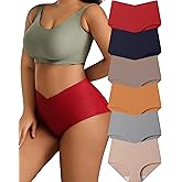 Hotcom No Show High Waisted Underwear for Women 6 Pack Seamless Panties