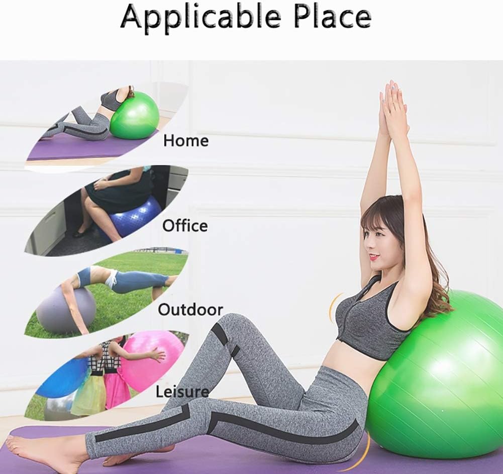 Amazon Co Jp バランスボール 丈夫なエクササイズボール 妊娠中の腰痛や坐骨神経痛のためのアンチバースト快適ヨガボール Color Purple Size 65cm 25 6 ホーム キッチン