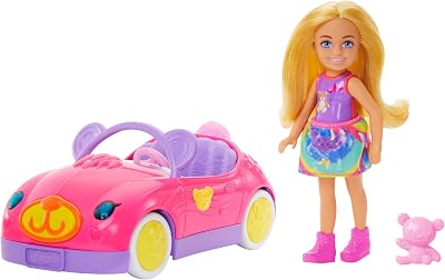 Barbie Chelsea Doll Playset with Toy Car and Teddy Bear Accessories