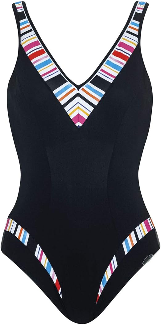 Sunflair 22296910 Women's Flower's Stripes Black Striped Costume One