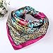 Datework Women 90 x 90cm Square Shawl, Blacket Hair Headbands Flowers Blanket Head Wrap Scarf (Blue)