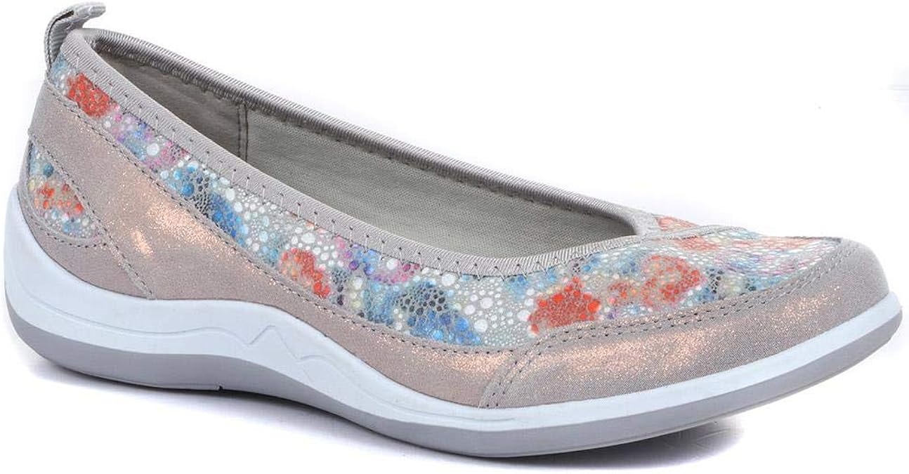 Amazon.com | Pavers Women's leather shoes, flat shoes, anatomical Multicolour Size: 10.5 US | Flats