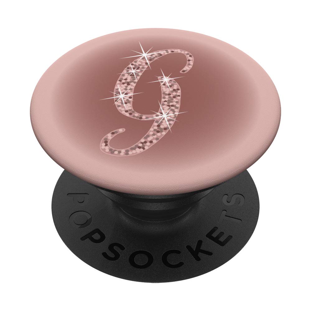 PopSockets Initial G Script Letter, Rose Pink and Mauve PopSockets PopGrip: Swappable Grip for Phones & Tablets